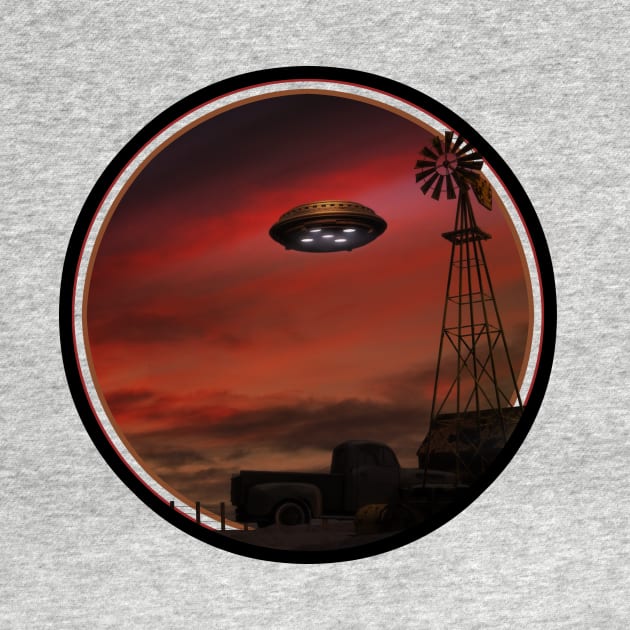 UFO Over Roswell Farm by mlbgfx